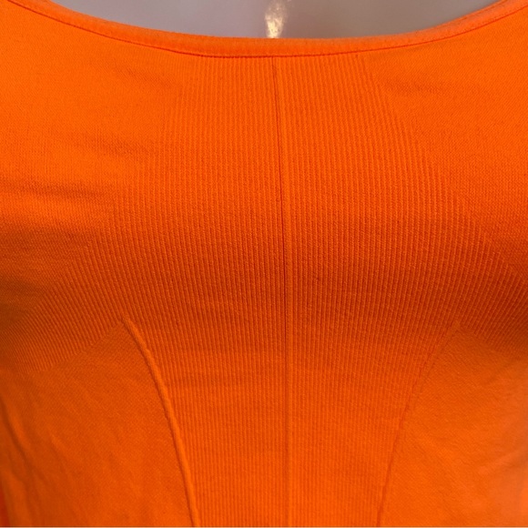 Bebe Sport Orange Mesh Activewear Tank Top M/L - Picture 11 of 16